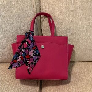 Steve Madden Fuchsia Tote with Floral Accent